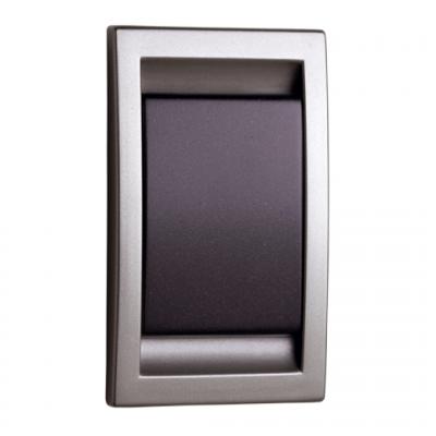 Prise murale en abs inox & anthracite