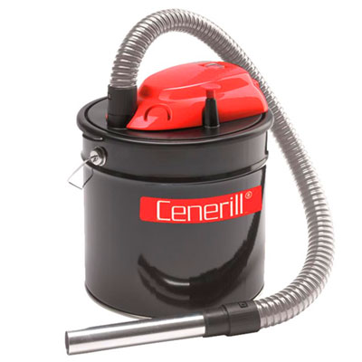 Bidon vide cendres CENERILL à moteur électrique 800W, 18L pour aspirer les cendres froides des cheminées, des poêles à bois ou à granulés