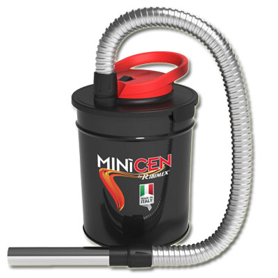 Bidon vide cendres MINICEN à moteur électrique 800W, 10L pour aspirer les cendres froides des cheminées, des poêles à bois ou à granulés