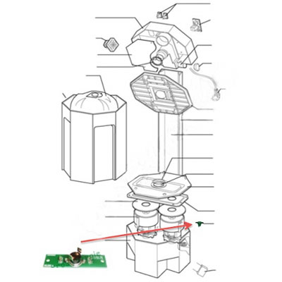 Thermostat de sécurité et raccordement 2ème moteur Boosty, ALDES 11070244