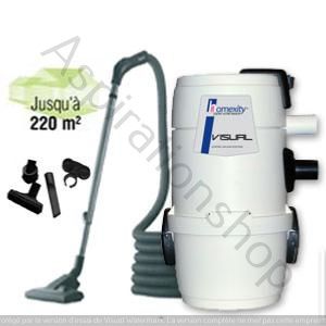 Aspirateur centralise VISUAL150 avec flexible simple de 9m et accessoires