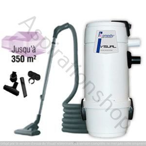 Aspirateur centralise VISUAL400 avec flexible simple de 9m et accessoires