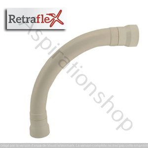 Coude à 90° Tres grand rayon pour Flexible Retractable mural : RETRAFLEX / HIDE A HOSE / Etc