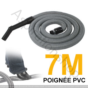 flexible ( boyau ) de 7m standard aspiration poignée PVC compatible : aspideco