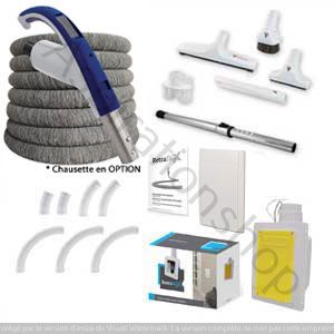 Kit d installation complet pour un Flexible Retractable dans le mur : 9 metres ( 1 prise )