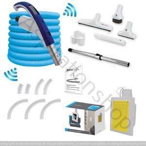 Kit d installation complet flexible de 15m  Retractable dans le mur : SANS FILS