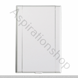 Prise rectangulaire blanche grande porte