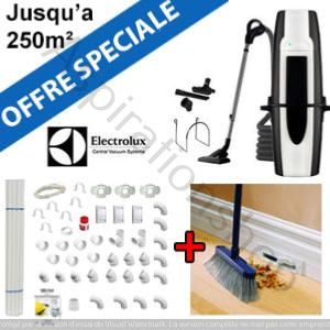 Aspirateur central ELUX920 + Flexible inter on/off de 9m + 6 ACC + KIT DE BASE + VACPAN