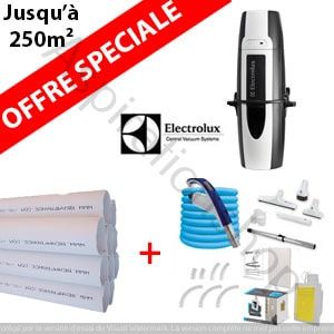 Pack Aspirateur central ZCV860 +  16 m de tuyau + Kit flexible retractable retraflex de 12m