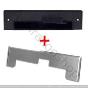 Prise ramasse miettes noire avec encadrement inox