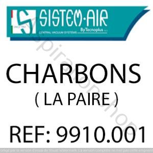 Charbons ( la paire ) pour centrale aspiratante sistemair