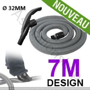 Flexible simple de 7m pour aspirateur central - Ergonomique