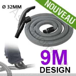 flexible ( boyau ) de 9m standard aspiration poignée ergonomique compatible : AEG