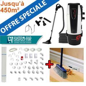 Centrale TECNO STYLE 450 - Sistem Air + Flexible on/off et 6 acc + Kit de base + Vacpan