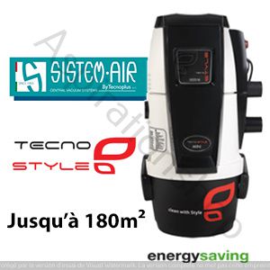 Sistem Air - Aspiration centralisée TECNO STYLE MINI 150 - Préconisé jusqu à 150m²